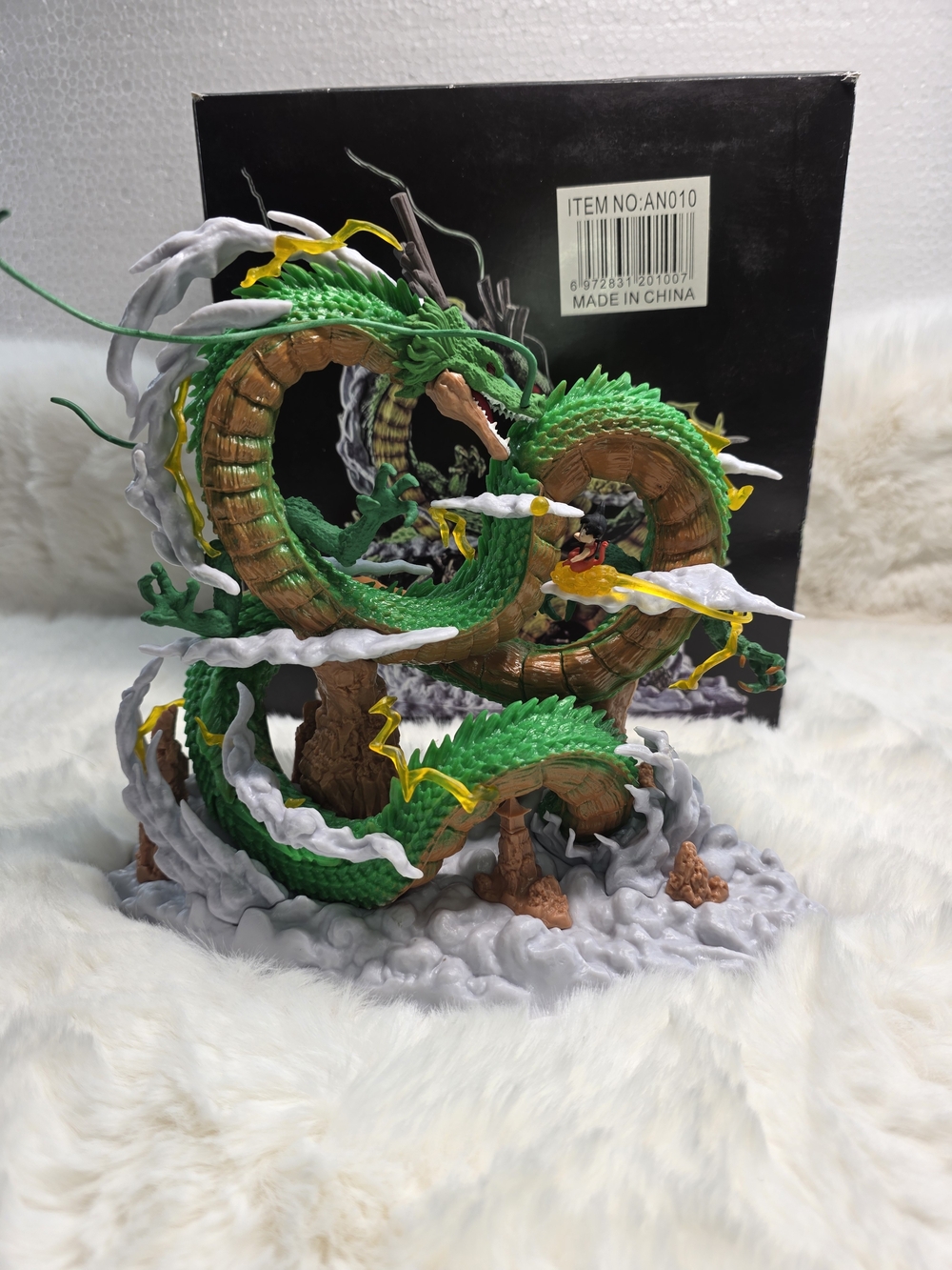 Green Dragon Action Figure Display Statue
